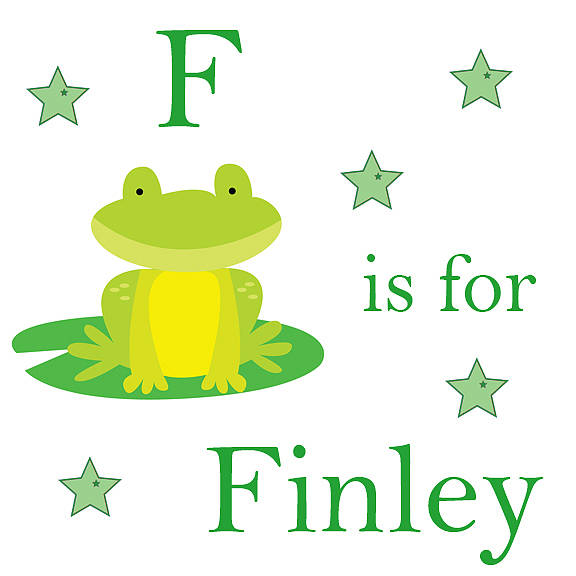 personalised frog name print by lush baby | notonthehighstreet.com